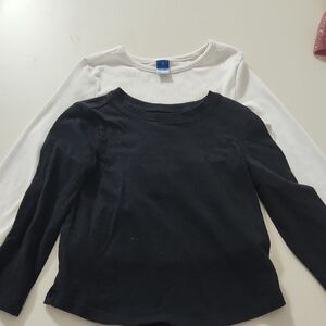 Old Navy Kids Long Sleeve Tees in Black and White
